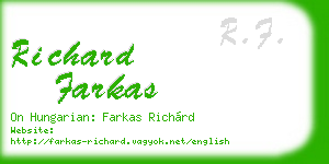 richard farkas business card